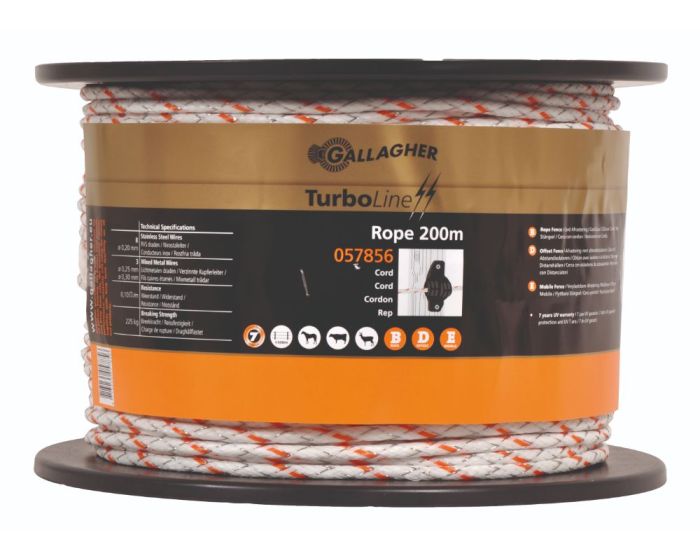 Cuerda Gallagher TurboLine trenzada blanca 200m main product photo