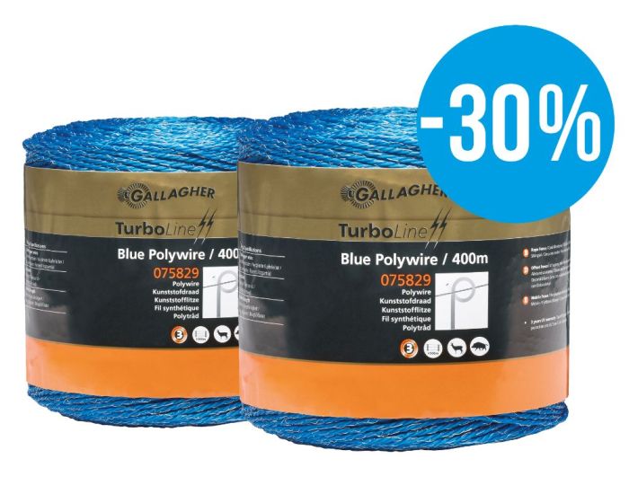 Gallagher Duopack TurboLine Blue Polywire 2x400m main product photo