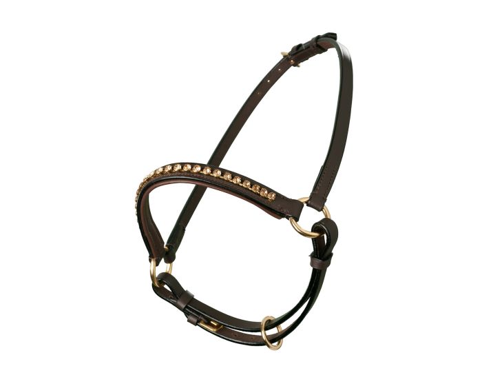 MHS Show Halter Mon Cherie Brown/Pink yearling main product photo