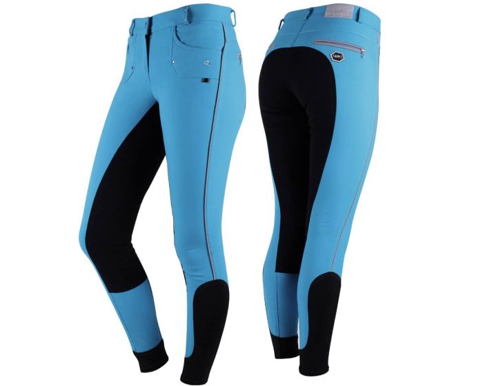 QHP Pantalones de Montar Demi Asiento de cuero artificial main product photo