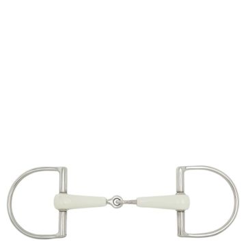 BR Combo Combo D-snaffle simple roto 18 mm Ø 70 mm 12,5 Wit/zilver