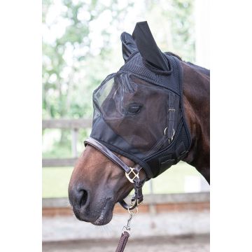 Harry's Horse Fly Mask Flyshield L Negro