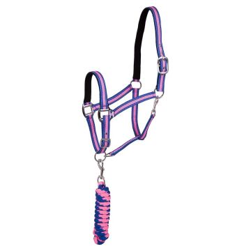 Premiere Juego de cuello de puntada Full Blauw Fluor Roze