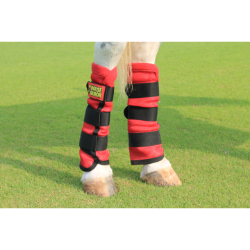 Horse Armor Vendas para piernas desmontables, talla única (protector contra insectos) One Size Rojo
