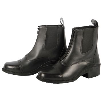 Harry's Horse Cremallera de cuero Jodhpur 36 Negro