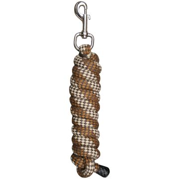 Harry's Horse Montura de plomo cabeza-cabeza-cuerda, muskaton plateado, 2M One Size Marrón / Beige / Marrón
