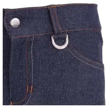 BR Pantalón de montar Marley niños microfibra asiento completo 164 Blue Denim