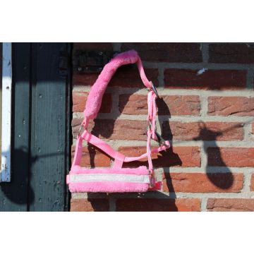 MHS Cabestro "Glitter" Pony Rosado / Plata