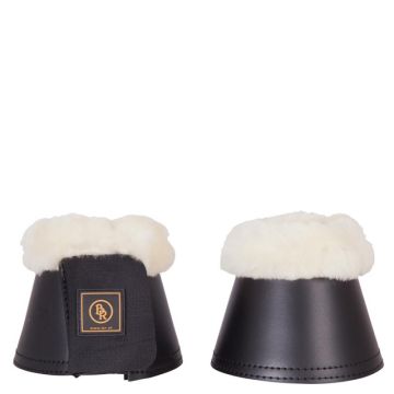 BR Botas sobre el alcance de piel de oveja S Negro