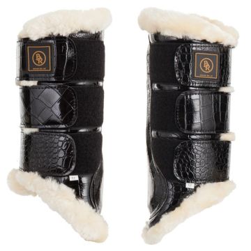 BR Protector de piernas Majestic Lacquer S Negro